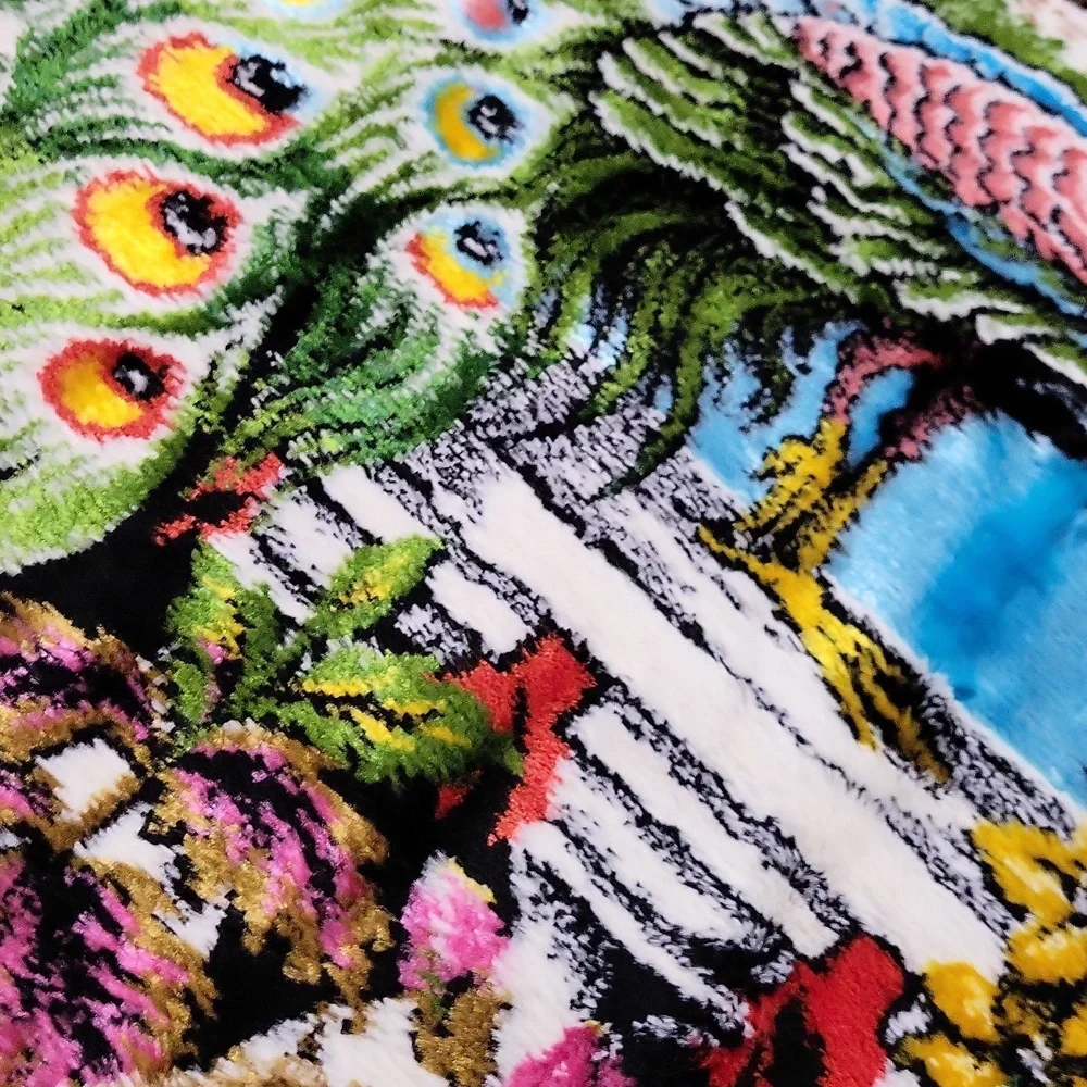 Vintage Peacock Vibrant Colors Tapestry, Lebanon